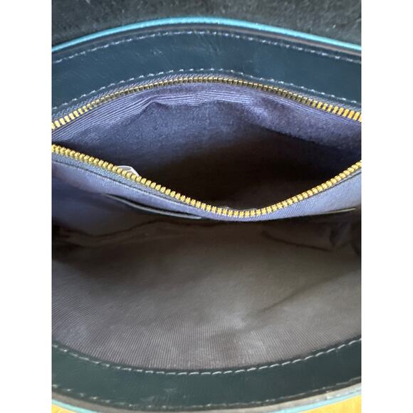 John Lewis & Partners Teal Leather Crossbody - Picture 7 of 11